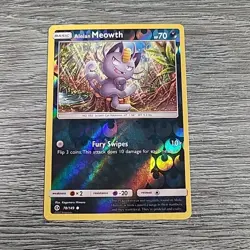 Alolan Meowth 78/149 - Pokemon Sun & Moon (2017) Reverse Holo - Image 1