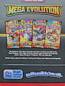 LOT of 4 Pokemon Mega Evolution Sleeved Booster Pack Full Art Collection S079 - Image 3
