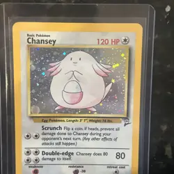 Pokemon TCG Chansey Base Set 2#3/130 Unlimited Holo Rare Swirl Vintage - Image 2