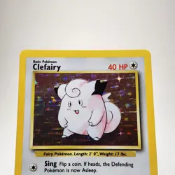 Pokemon TCG Clefairy Base Set 5/102 Holo Unlimited Holo Rare [LP] - Image 3