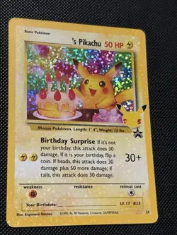 Pokemon 25th Celebrations - Birthday Pikachu - #24 - Classic Collection - MINT - Image 5
