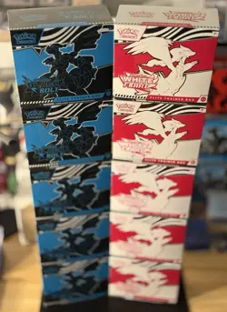 POKEMON BLACK BOLT/WHITE FLARE ETB SET X5!! 10 ETB’s TOTAL SEALED - Image 2