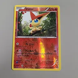 2015 Pokemon Card TCG Victini Roaring Skies 13/108 Reverse Holo Rare - Image 1