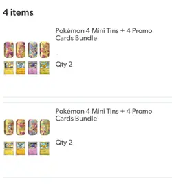Pokemon 151 4 Mini Tins + 4 Promo Cards Sam's Club (LOT OF 4) ON HAND - Image 2