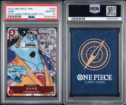 2022 ONE PIECE JAPANESE 25TH ANNIVERSARY PREMIUM CARD COLLECTION #5 JINBE PSA 10 - Image 3