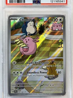 PSA 9 Chansey #187/167 Illustration Rare - Twilight Masquerade Pokemon TCG Card - Image 2