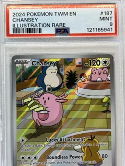 PSA 9 Chansey #187/167 Illustration Rare - Twilight Masquerade Pokemon TCG Card - Image 3
