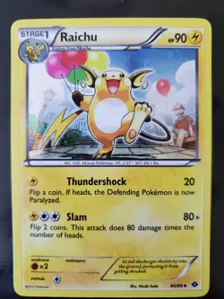 Raichu 40/99 Cosmos Holo Pokemon TCG Card Blister Exclusive BW Next Destinies NM - Image 1