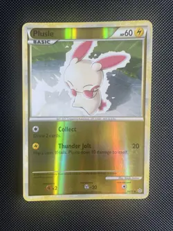 36/95 Plusle REVERSE HOLO - HeartGold SoulSilver Unleashed Pokemon Card LP - Image 1