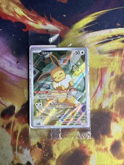 Pokemon Eevee TCG IR Scarlet and Violet Prismatic Evolutions Promo Card - Image 1
