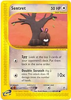 Pokemon Aquapolis 107/147 Sentret Card - Image 1