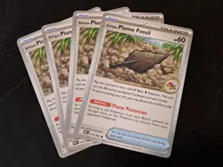 4x Antique Plume Fossil 079/086 x4 - White Flare - Pokemon Playset - Image 1