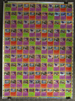 2023 Pokemon Trick or Trade Boo-ster Gengar Marshadow Dusknoir Holo Uncut Sheet - Image 1