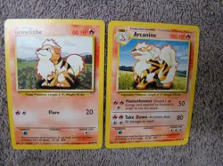 Pokemon Base Set 4th Print 1999-2000 Growlithe Arcanine NM - Image 1
