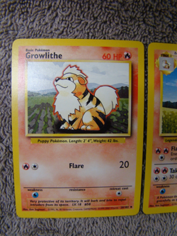 Pokemon Base Set 4th Print 1999-2000 Growlithe Arcanine NM - Image 2