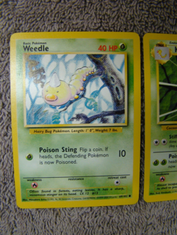 Pokemon Base Set 4th Print 1999-2000 Weedle Kakuna NM - Image 2
