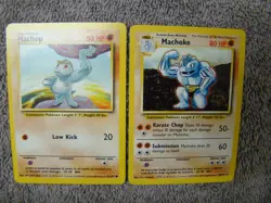 Pokemon Base Set 4th Print 1999-2000 Machop Machoke NM - Image 1