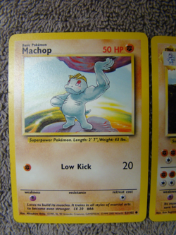 Pokemon Base Set 4th Print 1999-2000 Machop Machoke NM - Image 2
