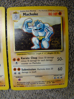 Pokemon Base Set 4th Print 1999-2000 Machop Machoke NM - Image 3
