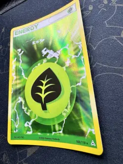 Pokemon TCG Leaf Energy 105/110 Holo EX Ruby & Sapphire EX Holon Phantoms 2006 - Image 2