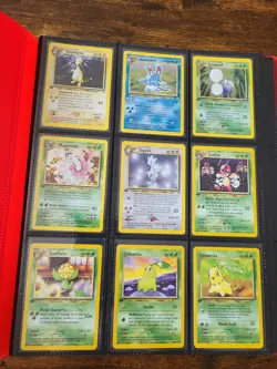 Pokemon Neo Genesis 1st Edition Part Complete Set With Holos & Binder - NM - Image 1