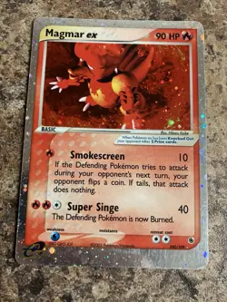 Pokemon TCG Magmar ex EX Ruby & Sapphire 100/109 Holo Ultra Rare - LP - Image 1