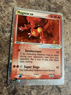 Pokemon TCG Magmar ex EX Ruby & Sapphire 100/109 Holo Ultra Rare - LP - Image 2
