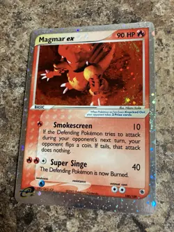 Pokemon TCG Magmar ex EX Ruby & Sapphire 100/109 Holo Ultra Rare - LP - Image 3