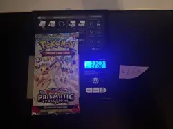 GOD PACKU 22.62g VERY HEAVY Prismatic Evolutions Pokemon Sealed Booster Pack New - Image 1