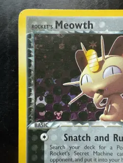 Pokemon Rocket's Meowth 46/109 EX Team Rocket Returns Reverse Holo Rare (LP+) - Image 2