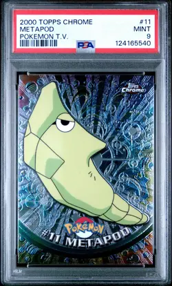 2000 TOPPS CHROME POKEMON T.V. #11 METAPOD PSA 9 - Image 1