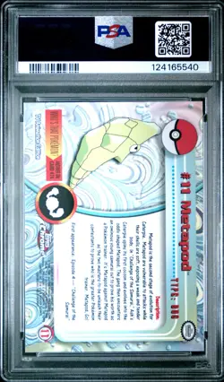 2000 TOPPS CHROME POKEMON T.V. #11 METAPOD PSA 9 - Image 2
