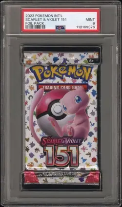 2023 Pokemon International Scarlet & Violet 151 Mew Foil Booster Pack PSA 9 - Image 1