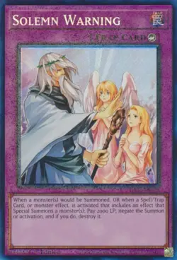 Solemn Warning - RA02-EN078 - Collector's Rare - Yugioh - Image 1