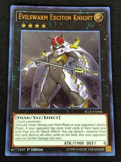 YUGIOH EVILSWARM EXCITON KNIGHT BLLR-EN068 1ST ULTRA (NM) - Image 1