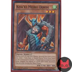 Yugioh Koa'ki Meiru Doom BP03-EN058 Shatterfoil 1st Edition NM - Image 1