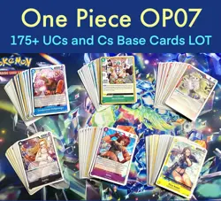 175+ Card Bulk Lot (All ENGLISH Cs and UCs) | One Piece TCG OP07 - Image 1