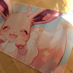 Rainbow Eevee Rubber Playmat For Tcg Trading Card Game Cards Pokemon - Image 3