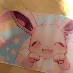 Rainbow Eevee Rubber Playmat For Tcg Trading Card Game Cards Pokemon - Image 4