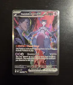 Team Rocket's Mewtwo ex SIR 231/182 Sv10: Destined Rivals Holo Pokemon TCG Card - Image 2