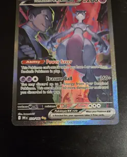 Team Rocket's Mewtwo ex SIR 231/182 Sv10: Destined Rivals Holo Pokemon TCG Card - Image 3
