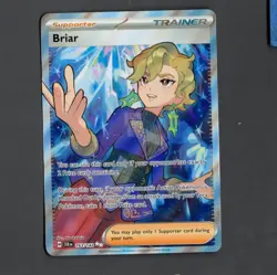 Pokemon TCG Briar Full Art Trainer Stellar Crown Ultra Rare Card 163/142 NM - Image 1