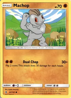 Machop (62) Common SM - Guardians Rising 62/145 Pokemon Card TCG - Image 1