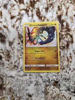 Pokemon TCG Shining Rayquaza Holo Rare Card Shining Legends 56/73 - Image 1