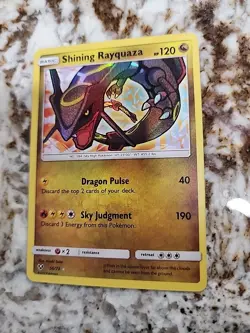 Pokemon TCG Shining Rayquaza Holo Rare Card Shining Legends 56/73 - Image 3