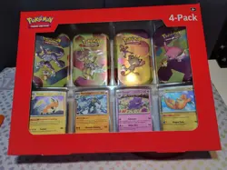 Pokemon 151 4 Mini Tins + 4 Promo Cards Sams Club PACK 2 - Image 1