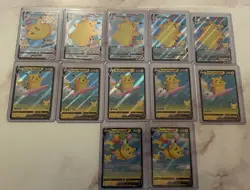 Pokemon Celebrations Pikachu Card Lot Of 12 - Image 1