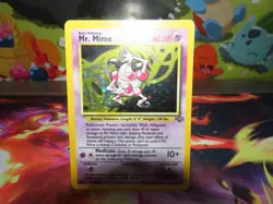 Mr. Mime 06/64 Jungle Holo Pokemon Card Moderately Played Light Edge Shimmer - Image 2