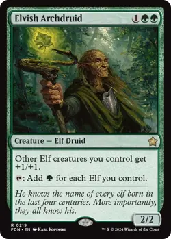 MTG Elvish Archdruid #219 - Foundations FDN Near Mint Magic the Gathering - Image 1