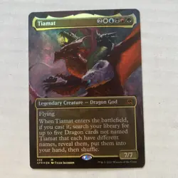 1x Tiamat ~~ Borderless - Foil NM-Mint, English Adventures in the Forgotten Real - Image 1